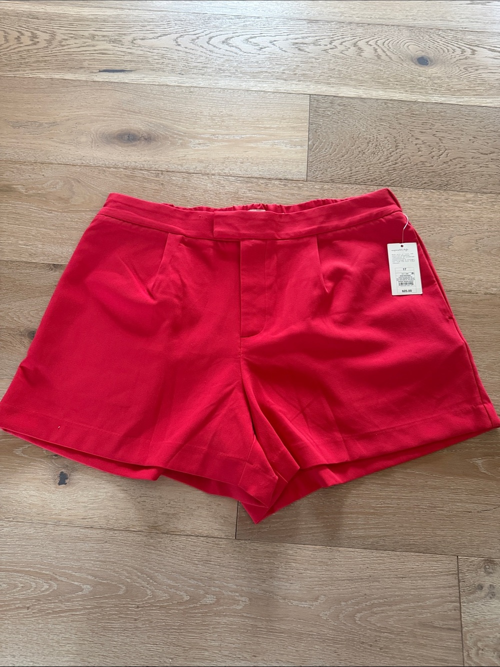 a new day Bright Red Tailored High-Rise Shorts